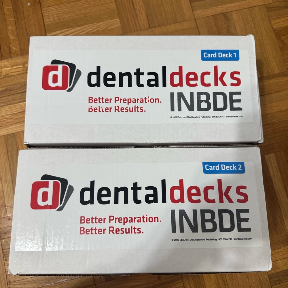 Brand new unused Dental Decks INBDE Card Decks